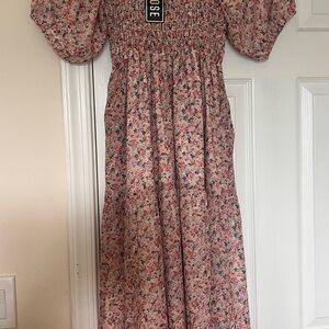 Mikarose Pink Floral Maxi Dress